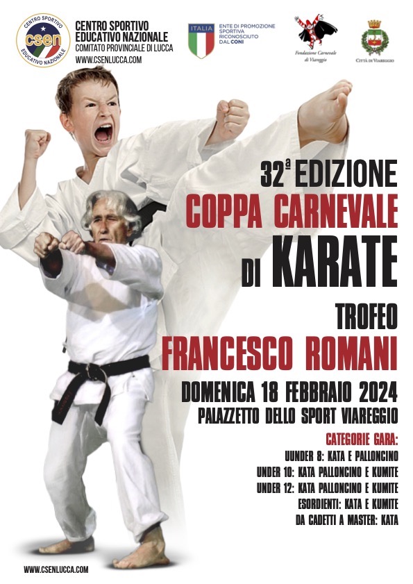 32a EDIZIONE COPPA CARNEVALE DI KARATE, TROFEO FRANCESCO ROMANI